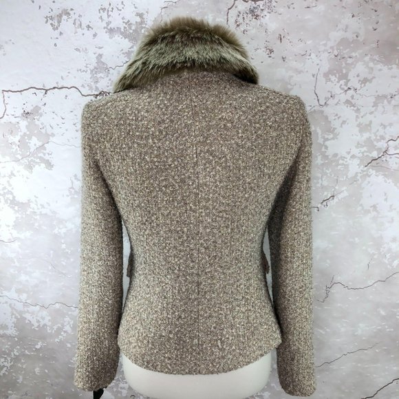 Helene Berman Faux Fur Detachable Collar Jacket S NWT - Picture 6 of 11